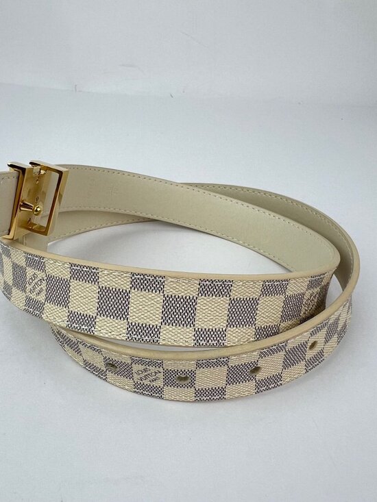 Louis Vuitton LV Initiales 25mm Reversible Damier Azur Belt 80/32 main image 9